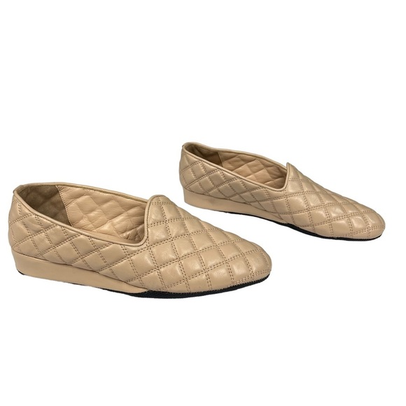 Ron White Kimmie Leather Quilted Flats Womens Size US10 EU42 - Picture 2 of 10